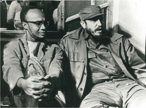 Amílcar Cabral e Fidel Castro na Sierra Maestra após a Tricontinental de Havana, 1966