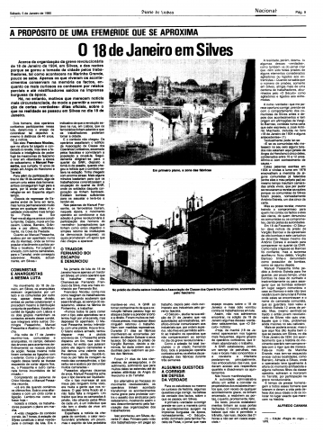 "O 18 de Janeiro em Silves", de Alberto Canana (Diário de Lisboa de 05-01-1980)